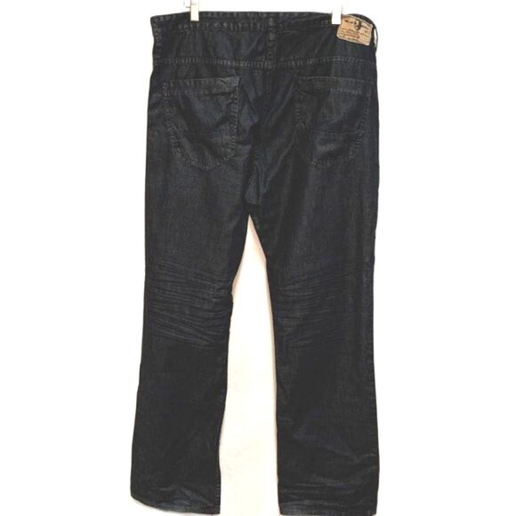 Black Brown 1826 Black Wash Whiskered Classic Fit Straight Leg Jeans Size 36X32 - Picture 3 of 16